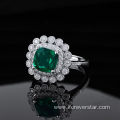 Engagement Wedding Fine Jewelry Lab Grown Emerald Rings